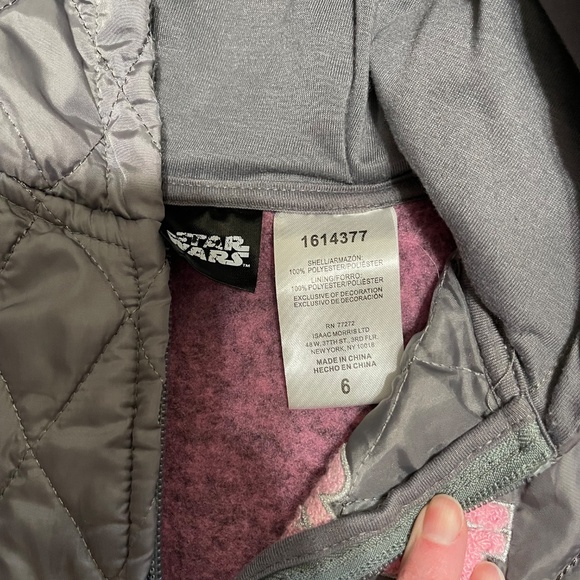 Star Wars Girls’ Fleece Jacket – Size 6 - Picture 4 of 10